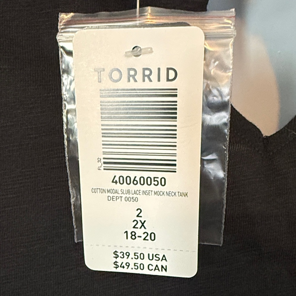 Torrid Black Lace Women's Top 2x - Picture 5 of 5